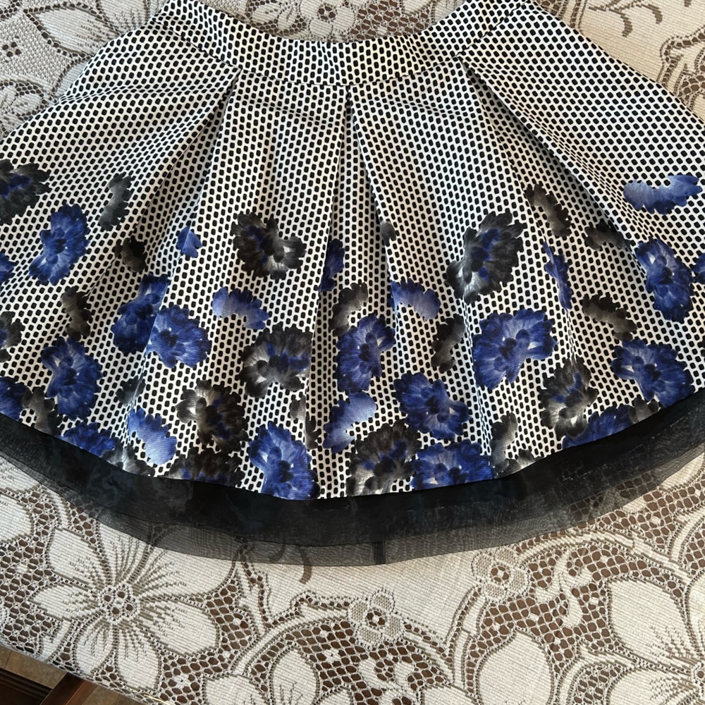 Express Black A-line Mini Skirt